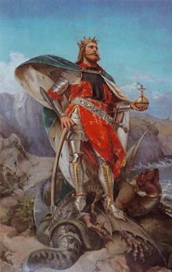 «Св. Олаф II, король Норвегии» (1893 год), художник Пиус Велонски, церковь Св. Карла в Риме